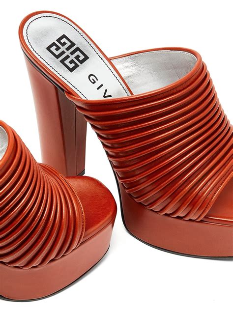 givenchy ribbed platform leather mules|Givenchy Mules for Women .